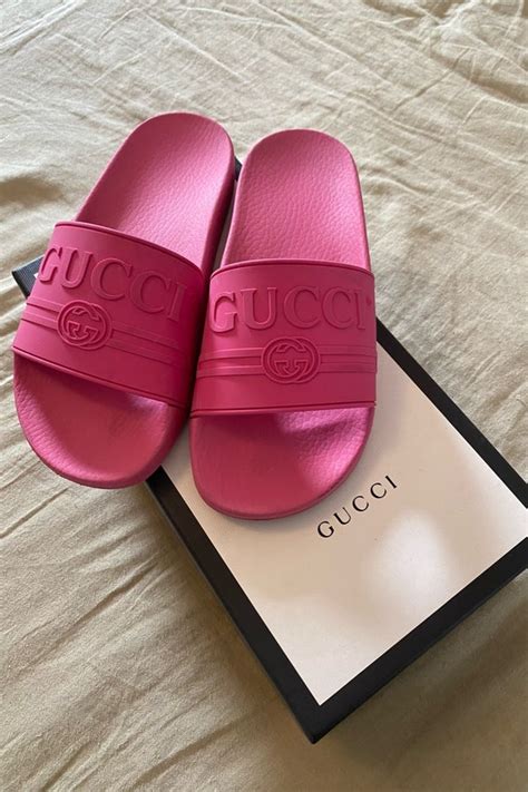 pink gucci espadrilles|hot pink gucci slides.